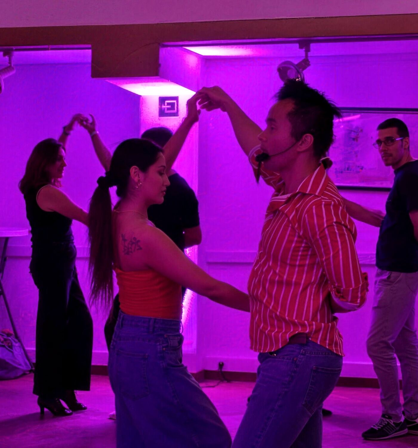 Laurent teaching a salsa class — Fuego Dance