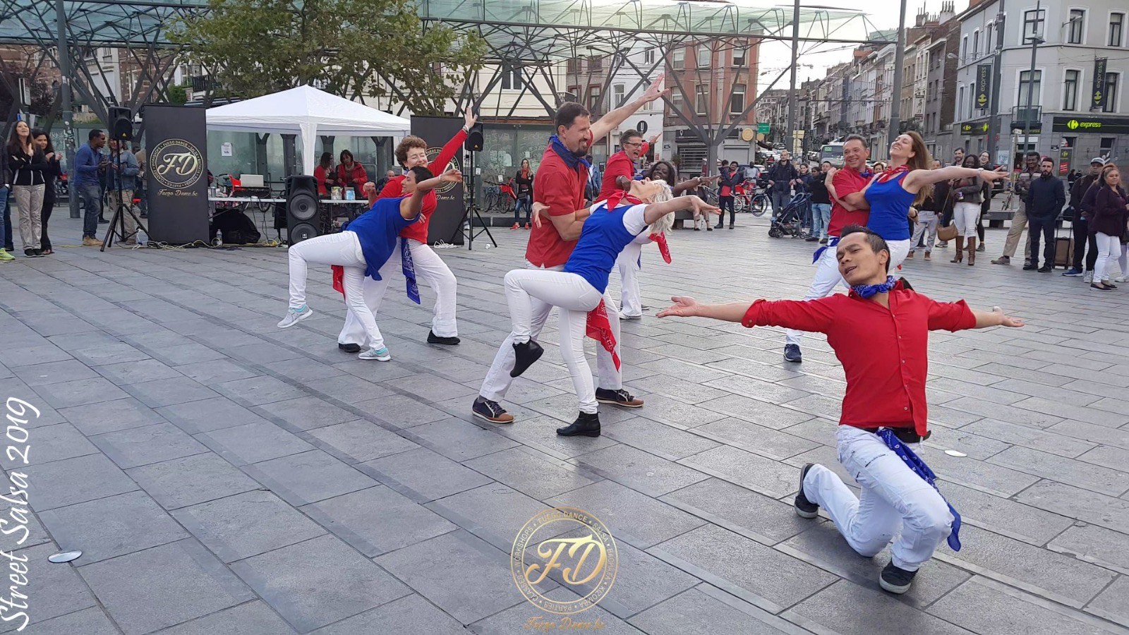 Street Salsa performance by Fuego Dance